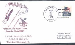 Letter the United States Poker Flats Rocket Site Chatanika Alaska 30 3 1973