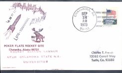 Lettre Etats Unis Poker Flats Rocket Site Chatanika Alaska 18 9 1973