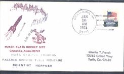 Letter the United States Poker Flats Rocket Site Chatanika Alaska 16 1 1974