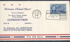 Lettre Etats Unis Washington National Airport Constituttion 29 7 1948