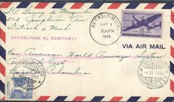 Letter the United States Strait to Bogota Colombia 1 11 1946