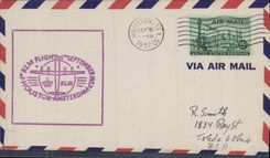 Letter the United States KLM Flight Houston Amsterdam 6 9 1957