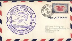Lettre Etats Unis Mc Chord Field Northwest Army Air Force 3 7 1940