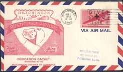 Lettre Etats Unis Hutchinson kansas Rustic Isle Airport 1 6 1956