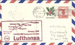 Letter the United States Jamaica Lufthansa 1 1966