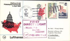 Lettre Etats Unis Philadelphia Frankfurt 3 4 1965