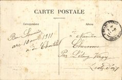 VINTAGE POSTCARD Church of Ars Painting of the vault of hunting