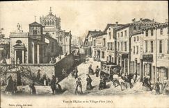 VINTAGE POSTCARD Seen church and village of Ars