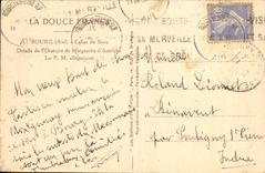 Iglesia de la ciudad de la POSTAL de la VENDIMIA de los detalles de las cáscaras del oratorio de la margarita de Austria