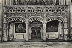 VINTAGE POSTCARD Borough Church of Husks the jube