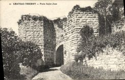 VINTAGE POSTCARD Thierry Castle Carries Holy Jean