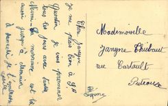 VINTAGE POSTCARD Saint Quentin the monument of defense on the Large one places and the theater