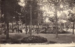 VINTAGE POSTCARD Vichy a corner of the Parks