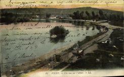 VINTAGE POSTCARD Vichy a Sight on Allier