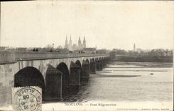 VINTAGE POSTCARD Moulins Regemortes Bridge