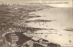 CPA Cote d'Azur A Vol D'oiseau De Cannes a Nice