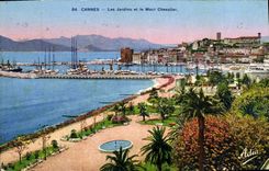 CPA Cannes Les Jardins Et Le Mont Chevalier