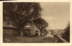 VINTAGE POSTCARD Small Tables Of the Dimension of Cannes Azure the Tower Of the Mount Knight