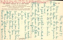 VINTAGE POSTCARD Small Tables Of the Dimension of Cannes Azure the Tower Of the Mount Knight