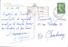 POSTAL MODERNA Generlae Menton vista visto el nuevo puerto de la frontera italiana libre