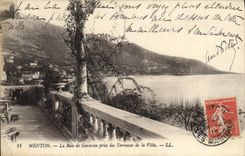 CPA Menton La Baie De Garavan Prise Des Terrasses De La Villa