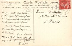 VINTAGE POSTCARD Nice the Statue De Gambetta