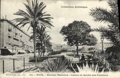 CPA Collection Artistique Nice Avenue Massena Casino Et Jardin Des Palmiers