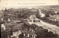 Opinión de la POSTAL de la VENDIMIA Niza tomada de la torre François Saint