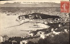 CPA Nice Vue Prise Du Mont Boron Entree Du Port