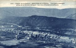 VINTAGE POSTCARD Valley Of Semoy High Rivers Panoramic View Taken Of the Margot Rock the dimension of hell and the Cross