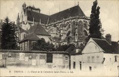 VINTAGE POSTCARD Troyes the Bedside Of the Cathedral Saint Pierre