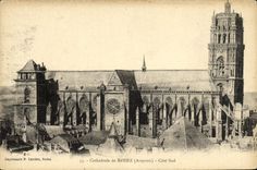 VINTAGE POSTCARD Cathedral Of Rodez Southern part