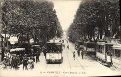 CPA Marseille Cours Belsunce Tramways