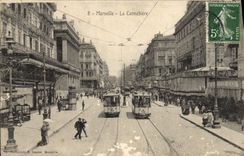 CPA Marseille La Cannebiere Tramways