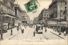 CPA Marseille La Cannebiere Tramways