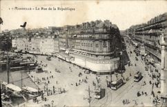 CPA Marseille La Rue De La Republique