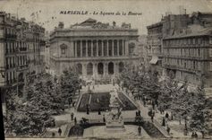 CPA Marseille Le Square De La Bourse