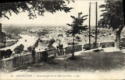 VINTAGE POSTCARD Angouleme Panorama Taken Of the Place Of the Metal disc