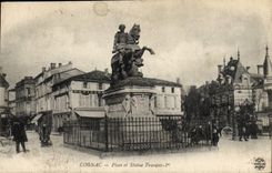 CPA Cognac Place Et statue Francois 1er
