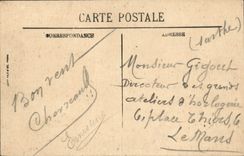 VINTAGE POSTCARD La Rochelle Left the Port Boat