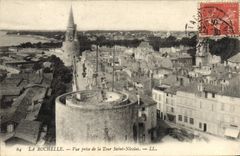VINTAGE POSTCARD La Rochelle Seen from Of the Tower Saint Nicolas