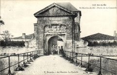CPA Ile De Re St Martin De Re Porte De La Couarde Charette 