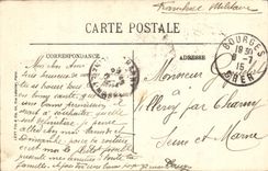 Reglas de Cujas del hotel de Bourges de la POSTAL de la VENDIMIA de Louis XI de Baffier
