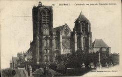 Catedral de Bourges de la POSTAL de la VENDIMIA vista de las nuevas galerías
