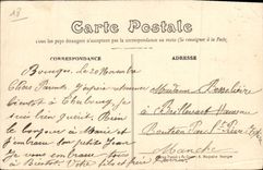 POSTAL Bourges de la VENDIMIA la pequeña universidad vista del paraíso de la calle