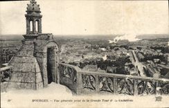 Opinión de Bourges de la POSTAL de la VENDIMIA tomada de la torre grande de la catedral