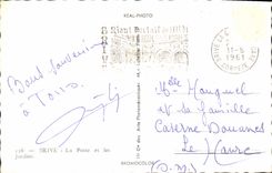 MODERN CARD Brive La Poste and gardens
