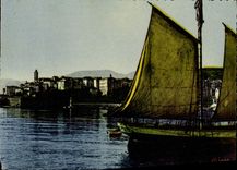 MODERN CARD Bastia Viile and the Corsica Port Boat Corsica