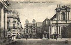 VINTAGE POSTCARD Dijon Church St Michel And Trading house