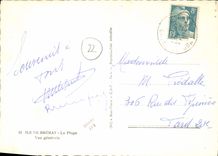 MODERN CARD Island De Brehat the Beach View